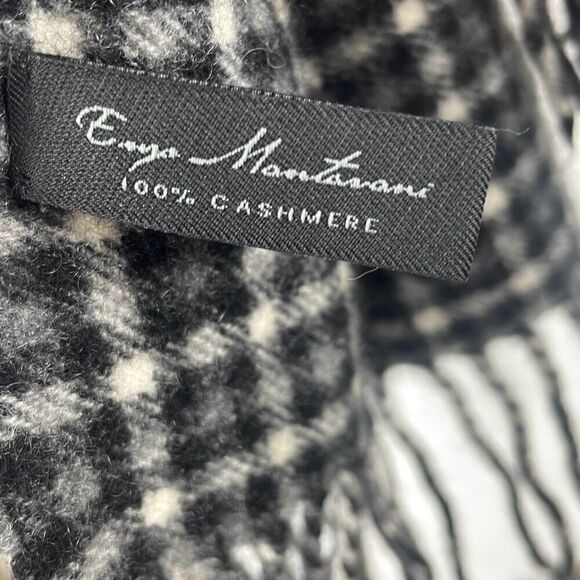 100% Cashmere Scarf Plaid Print - Picture 6 of 6